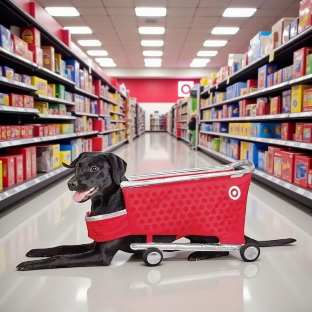 Hyde & EEK! Dog Target Shopping Cart Full Body Costume, XL